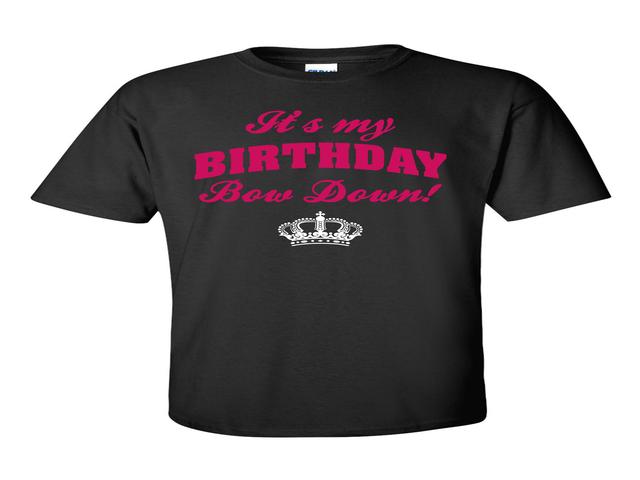 birthday, party, gift,BOW DOWN,clipart,lineart,vector clip art,line art,t-shirt,designs,silk,screen,teeshirts,screen-printing,embroidery,logo,mascot,A shirt commissioned for a Birthday Party for a very demanding diva. ,Bizzness,Baton Rouge,LA,55555